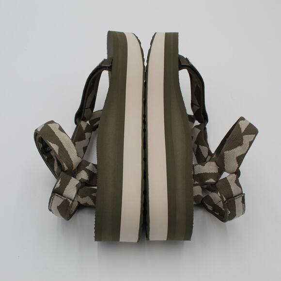 Teva Flatform Universal Sandals Womens 10 Green Camo Platform Sport Outdoor - Picture 5 of 8